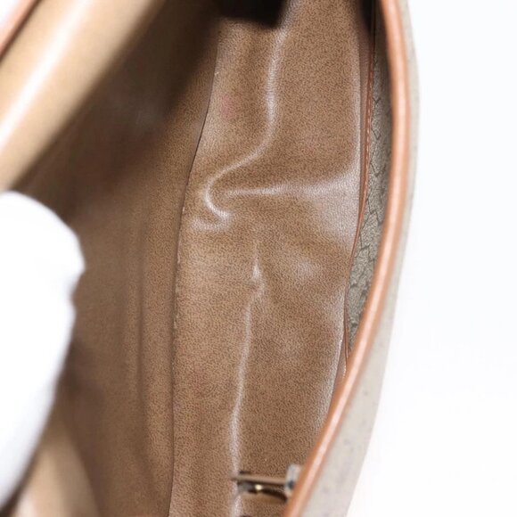 Christian Dior Honeycomb Canvas Shoulder Bag PVC Leather Beige - Picture 13 of 15